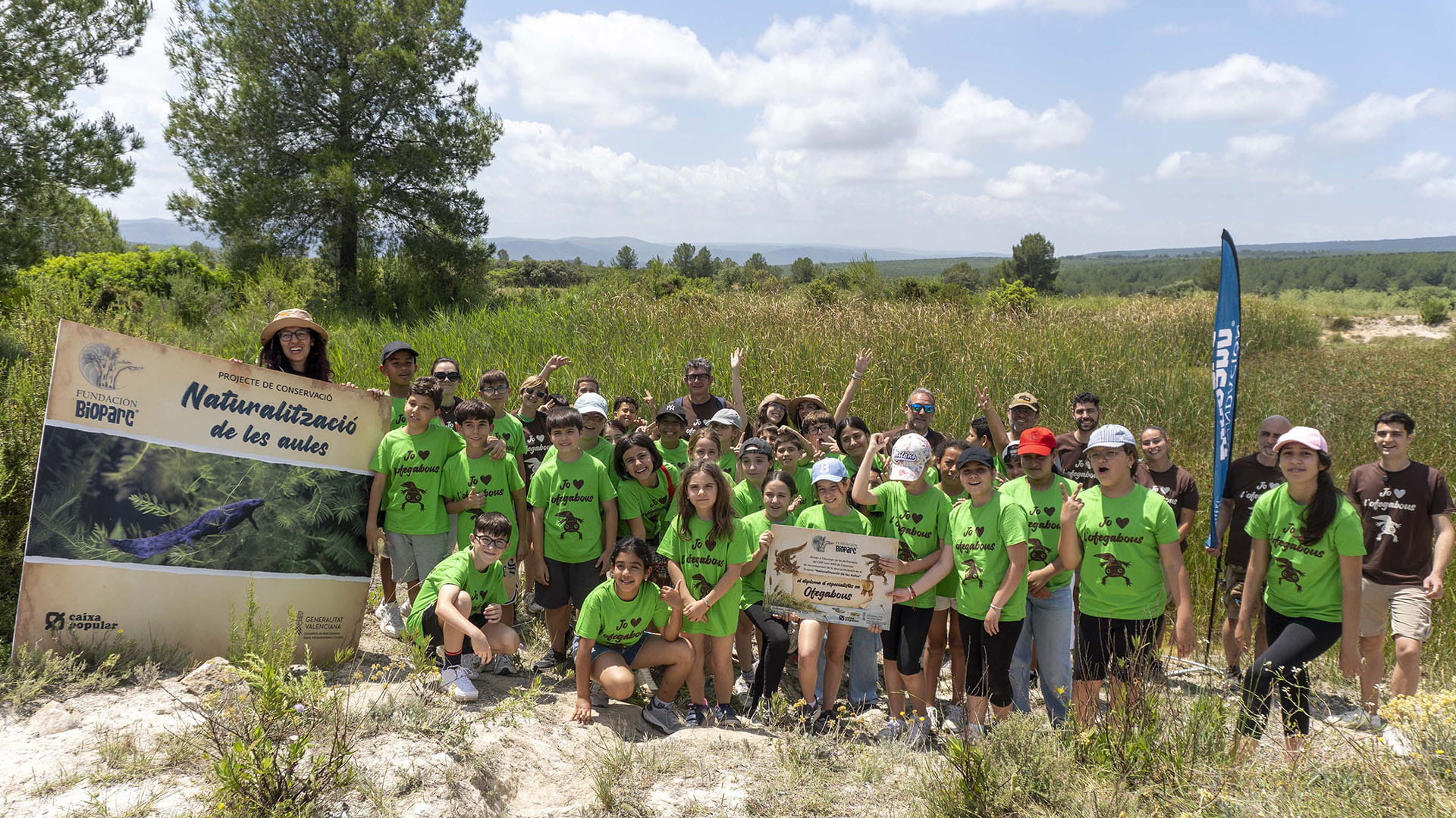 Éxito del programa Naturalización en las aulas de Fundación BIOPARC y Caixa Popular con la reintroducción de 100 gallipatos por escolares