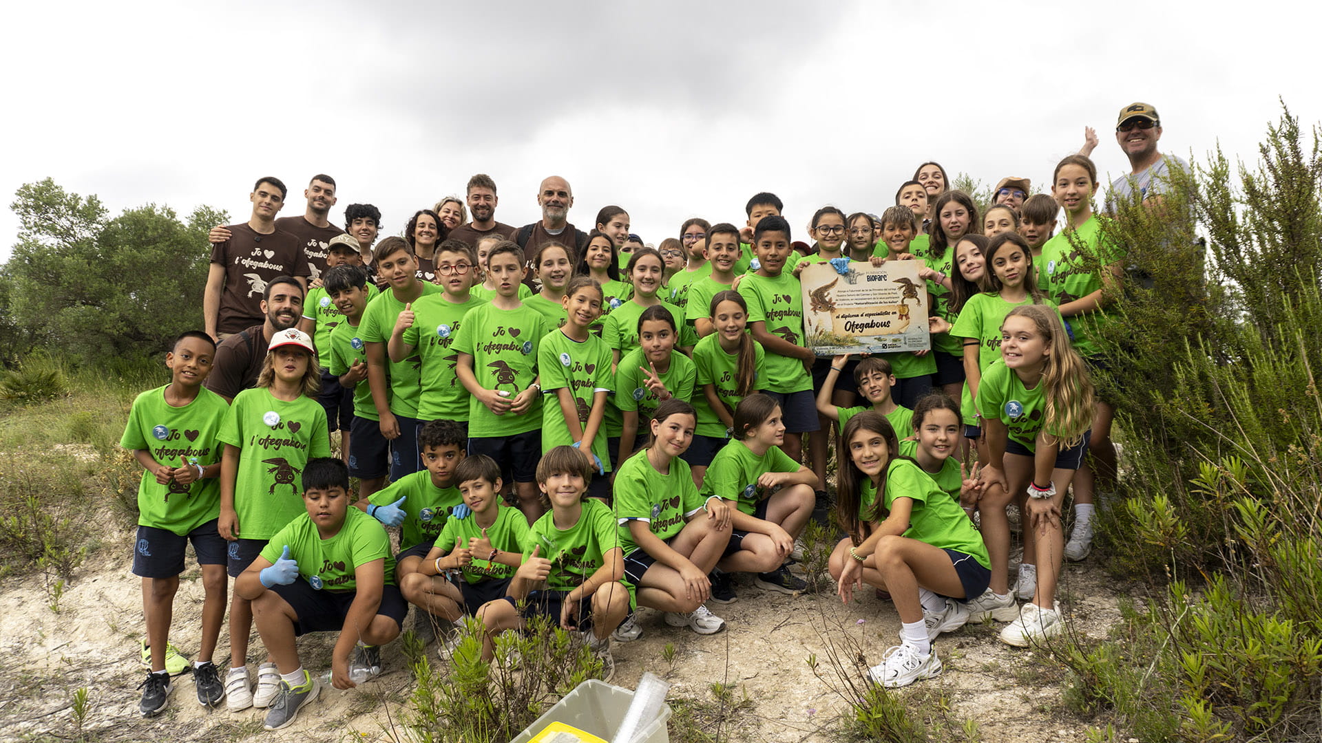 Escolares que han participado en la tercera edición del proyecto Naturalización en las aulas